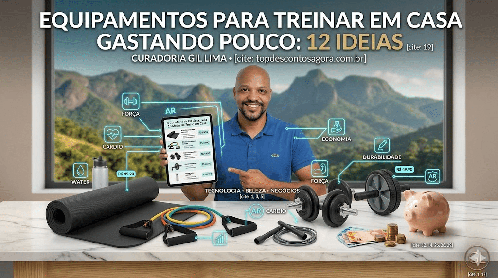 Equipamentos para treinar em casa gastando pouco: 12 ideias