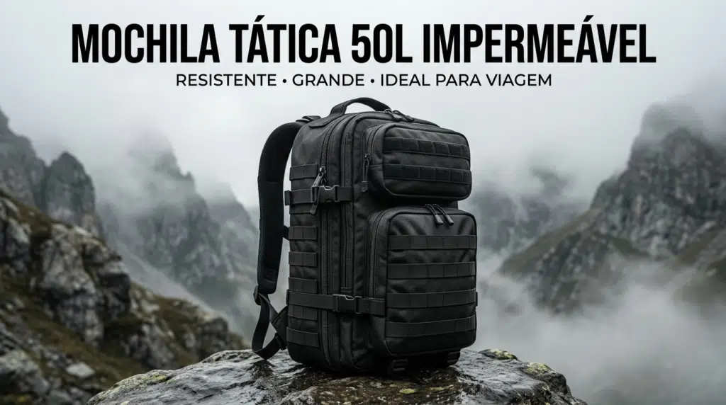 Mochila Tatica 50l Grande Militar Impermeavel Reforçada Resistente Viagem Cor Preto: Vale a Pena ou é Só Marketing? 11 Mochila Tatica 50l Grande Militar