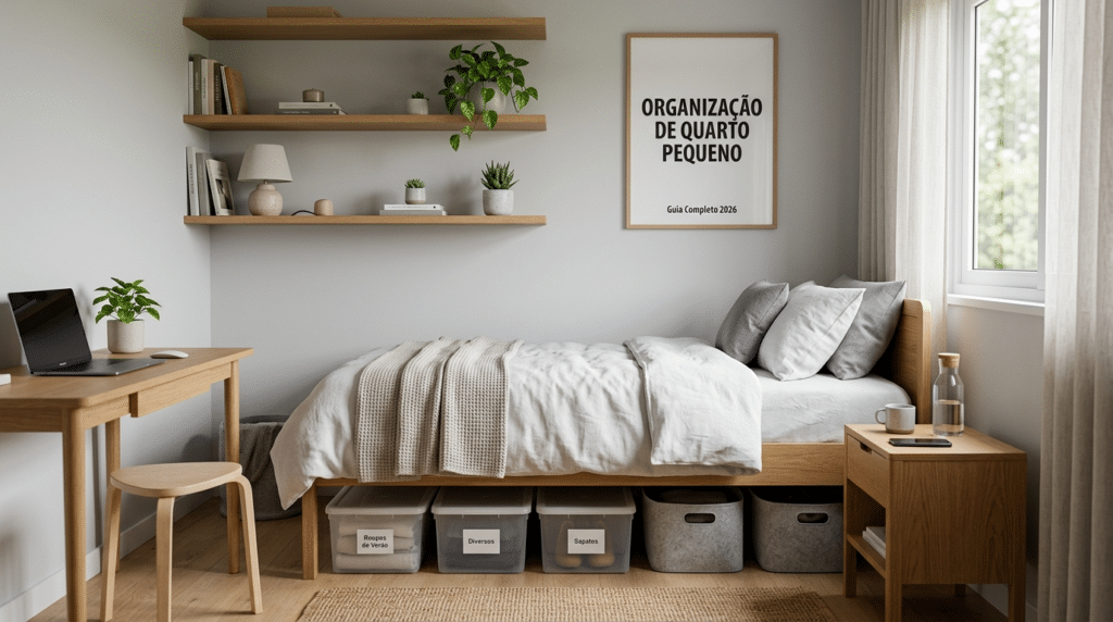 Organização de Quarto Pequeno: 8 Soluções Inteligentes Que Realmente Funcionam em 2026 11 Organização de Quarto Pequeno