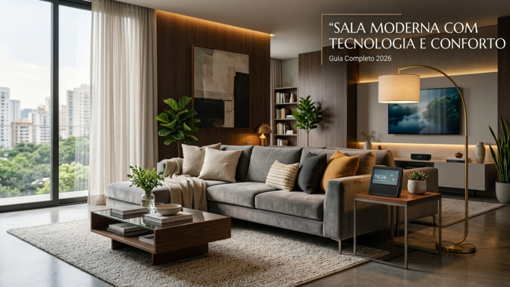Sala Moderna com Tecnologia e Conforto