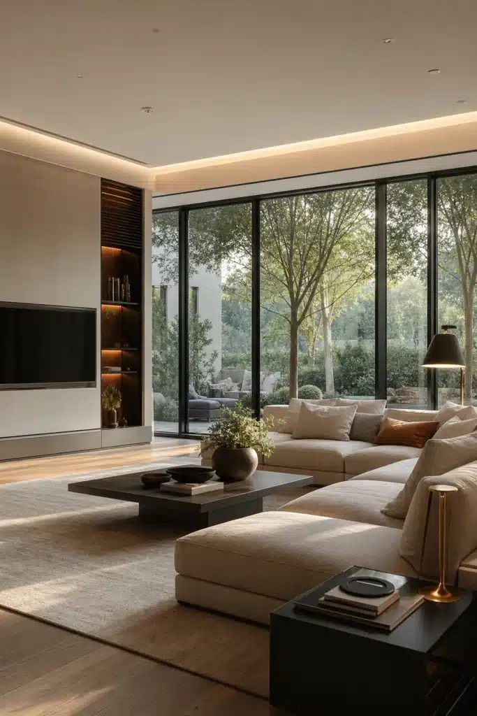 Sala moderna: 7 ideias com tecnologia e conforto